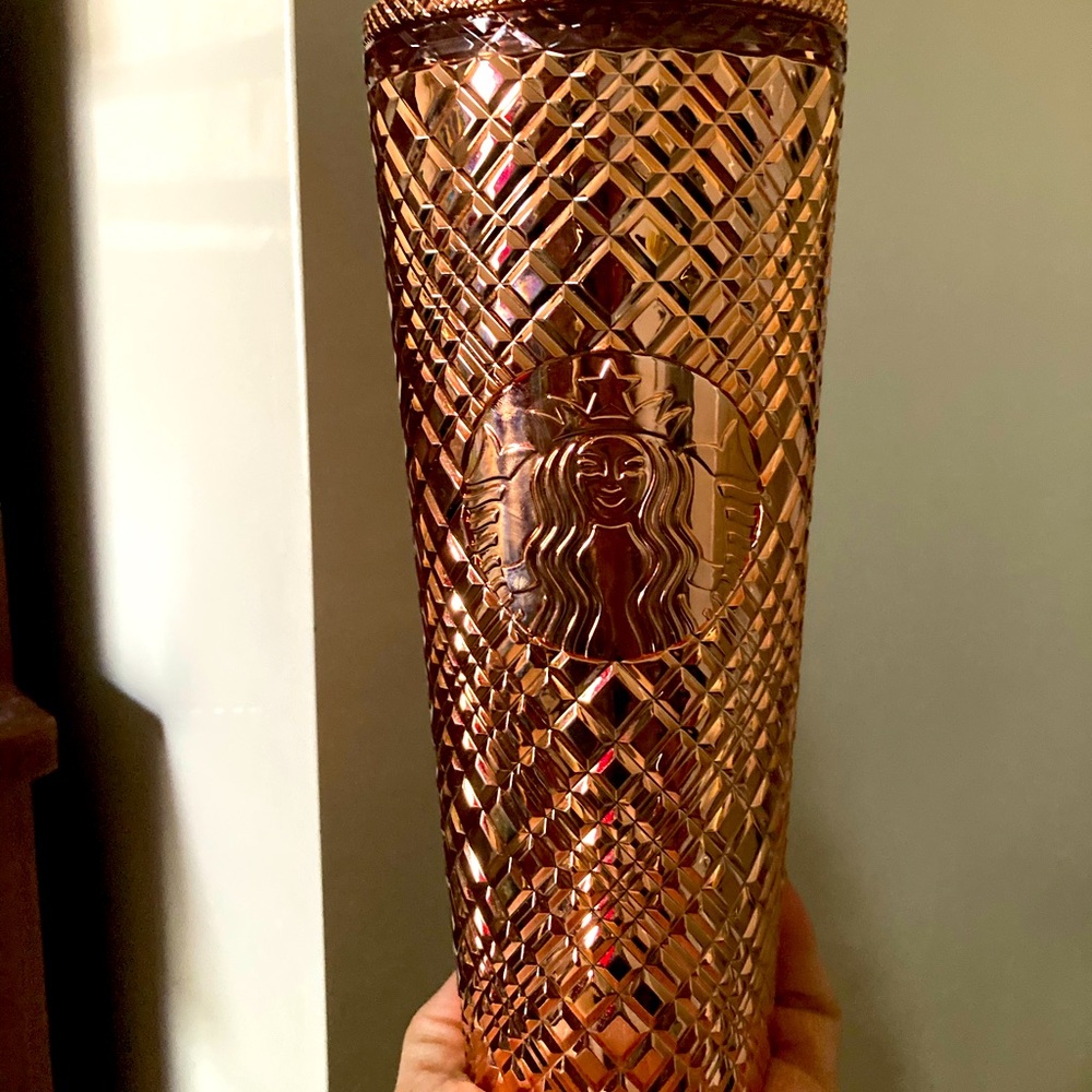 NWT Starbucks 2023 Winter Holiday Jeweled 24oz Venti Tumbler Rose Gold